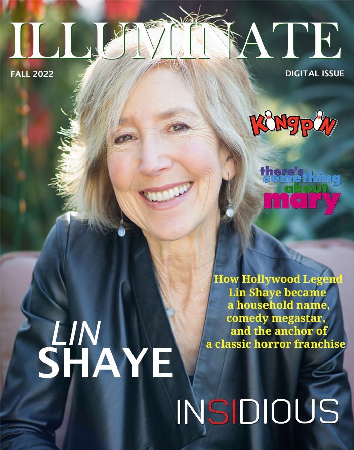 Cover image of Actress Lin Shaye in the latest celebrity interviews of Illuminate Magazine